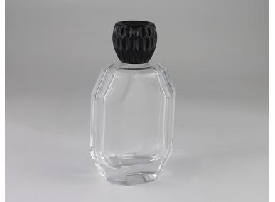  botella de perfume de vidrio transparente