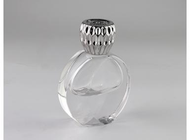 botella de perfume de cristal oval