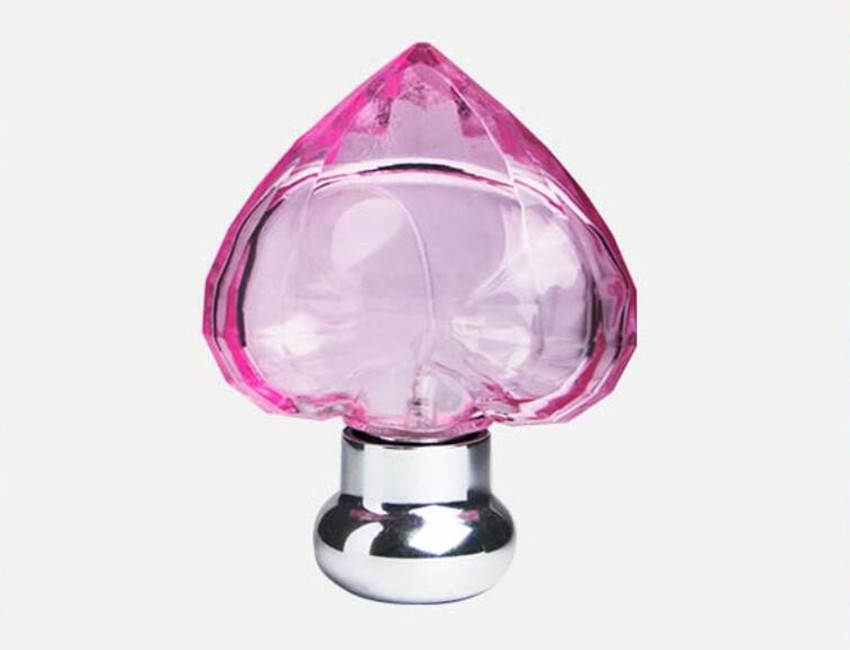 Pink Heart Shaped Glass Perfume Bottle