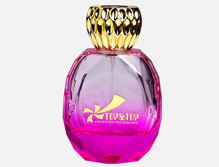 Pink Empty Glass Perfume Bottle