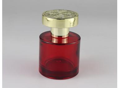 botella de perfume de cristal de aerosol redondo