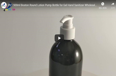 Negras de encargo de Boston Ronda Loción Botella de PET para GEL Desinfectante de Manos